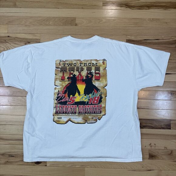 Vintage 90s Wanted The Labonte Brothers Nascar T-Shirt 1990s Chase Authentic 2XL - Picture 4 of 6